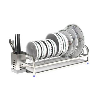 SUS304不锈钢碗碟架沥水架厨房碗盘置物收纳架子晾碗风干菜盘单层