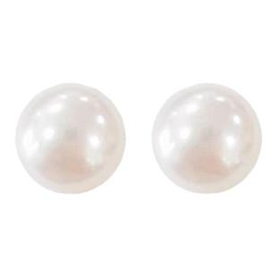 冷淡风珍珠纯银耳钉女2025新款气质轻奢高级感耳夹正圆大复古耳饰