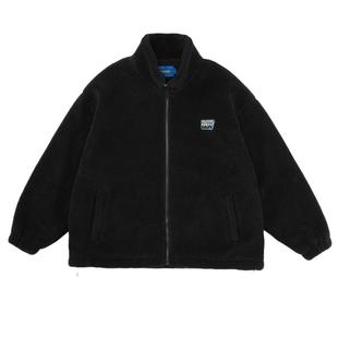 BEASTER奥莱鬼脸仿羊羔绒夹克时尚反季印花宽松休闲外衣女