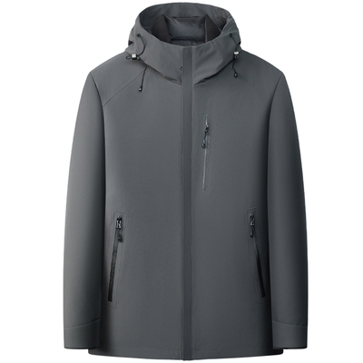 90鹅绒商务休闲羽绒服男连帽外套