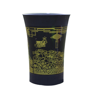 新款树脂塑料盆景大花盆仿陶瓷加厚塑料花盆家用室内高筒落地摆设