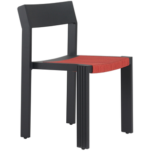 舍蔓餐椅家用休闲椅黑色金属中古扶手椅设计师阳台轻奢单人椅