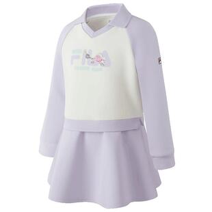 FILA KIDS斐乐童装女小童连衣裙2026春季新款儿童网球针织运动裙