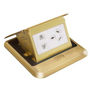 松下树脂五孔地插座平推式强电铜地面插座防水电话电脑插DUFC312