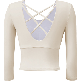 瑜伽服上衣女2025新款秋冬高级感带胸垫冬季长袖普拉提训练衣套装