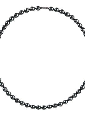 黑色复古珍珠项链男女