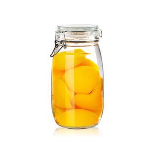 耐高温食品级玻璃瓶密封黄桃罐头空瓶子储物瓶蜂蜜泡菜腌菜可蒸煮
