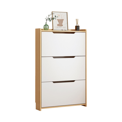 实木超薄翻斗鞋柜13厘米整装发货免安装入户门后大容量玄关收纳柜