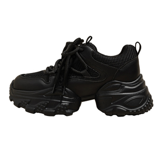 厚底老爹鞋女款2026新款春季黑色鞋子内增高女鞋超好看休闲运动鞋