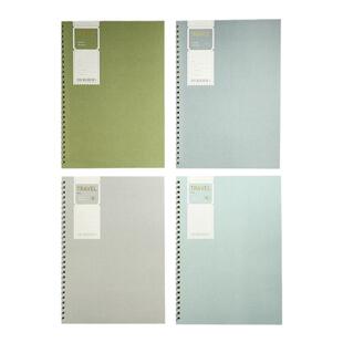 得力笔记本子简约大学生课堂笔记厚本子A5小活页文艺精致记事本B5超厚线圈大号学生加厚螺旋作业日记考研文具