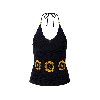 MuseumNaps原创手钩花朵背心