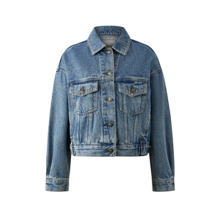 【泡芙牛仔】Eland衣恋短外套女宽松休闲短款收腰外套2026春新款