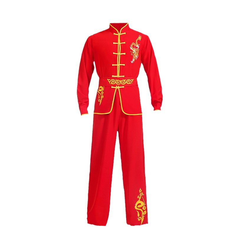 武术服装刺绣龙男女练功服表演服舞龙服长拳南拳训练服太极服套装