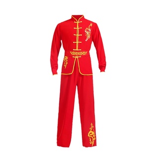 武术服装刺绣龙男女练功服表演服舞龙服长拳南拳训练服太极服套装