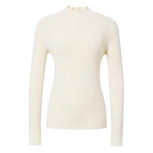 红袖outlets秋季2024新款女装无缝一体半高领套头针织衫hopeshow