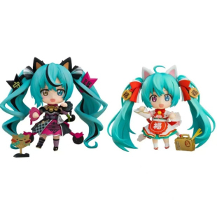 初音未来Q版粘土人1777招财初音2759未来miku可动手办模型摆件