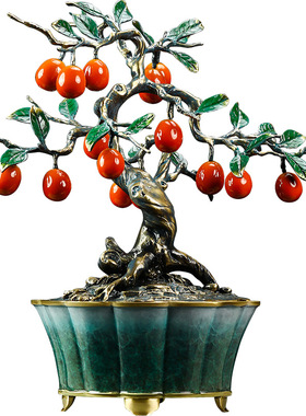 铜金桔树摆件招财乔迁开业礼品