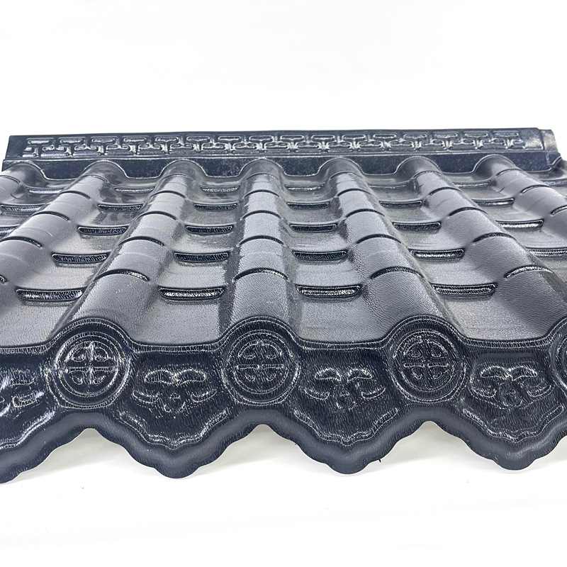 ASA合成树脂一体瓦仿古屋檐 新农村改造瓦围墙瓦墙帽仿古塑料瓦片