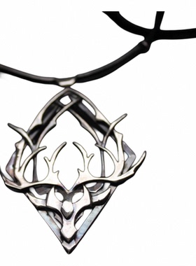 森林守护者小鹿动物纯银耳环吊坠