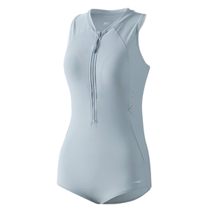 李宁竞速泳衣女士高级感2025新款游泳馆专用连体女孩单层高端泳装