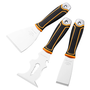 滚动狗不锈钢开刃油灰刀铲刀套装批灰刮腻子工具加厚清洁刀刮灰刀