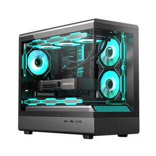 金河田小屿Lite海景房机箱台式机电脑游戏matx白色360水冷包豪斯