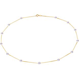 黛米轻奢 18K金满天星淡水珍珠项链baby小米珍珠锁骨颈链-配证书