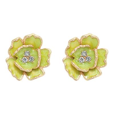 Exhibition览物馆山茶花耳钉耳夹