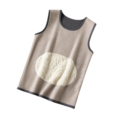 男士含羊毛蚕丝保暖背心加厚加绒