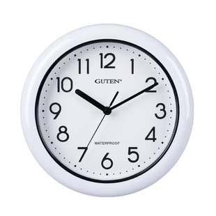 金钟宝防水挂钟客厅浴室厨房防潮静音时钟家用简约防尘挂墙石英钟