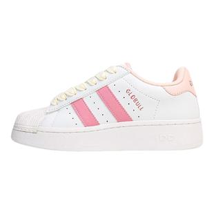 GLO BULL贝壳鞋粉白色女款厚底板鞋小白鞋配裙子百搭小众休闲鞋子