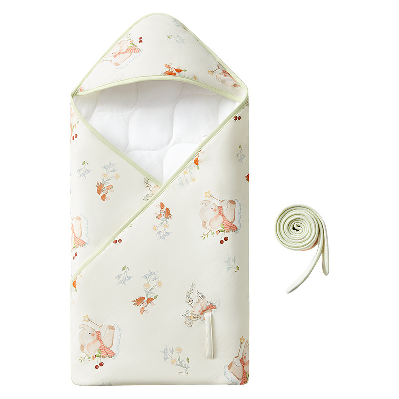 十月结晶新生婴儿包被全棉初生宝宝抱被纯棉a类防惊跳四季款产房