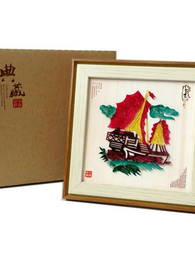陕西皮影树脂镜框装饰画皮影礼盒装特色工艺品十二生肖12生肖皮影