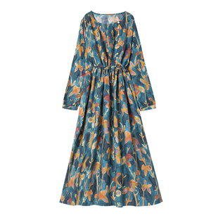 冉裳原创女装连衣裙女春夏裙子chic微胖仙气亚麻森系甜美清新长裙