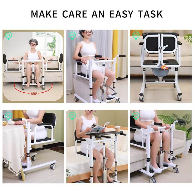 康益多加宽移位机老外胖人瘫痪护理神器多功能液压升降洗澡送餐桌