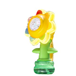 七色花泡泡机摇摆出泡ins全自动太阳花摇头花朵抖音同款儿童玩具