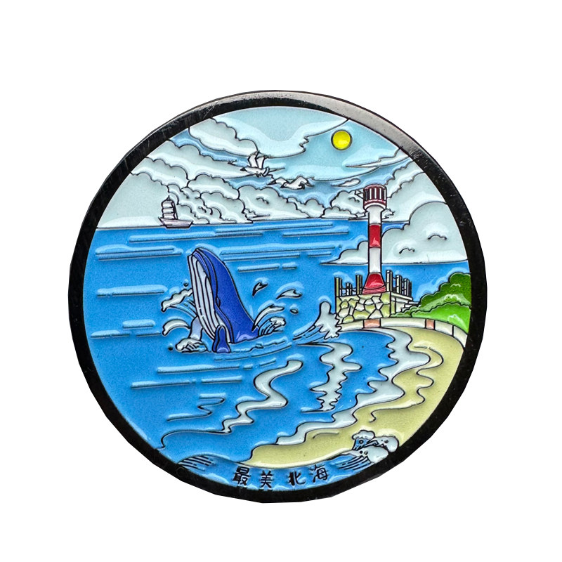 现货北海布氏鲸纪念币北海景区景点文创礼物旅游纪念品卡通限定款