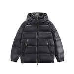 秋冬新款羽绒服女士加厚连帽亮面东北M蒙家玛雅经典短款情侣外套