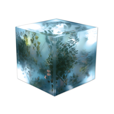 TLP反光车贴 原创冰封冻结的植物 立体感 笔记本装饰 平面贴纸