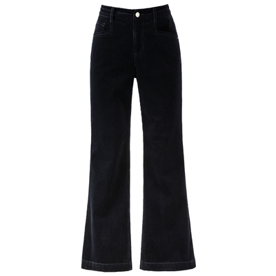 春四季小个子灯芯绒微喇裤女九分