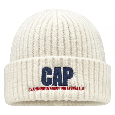 2025新款韩版字母刺绣针织帽子