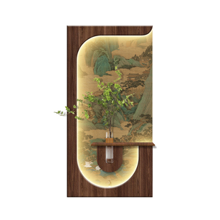 宋氏美学入户正对门挂画玄关装饰画走廊过道壁画灯2025新款山水画