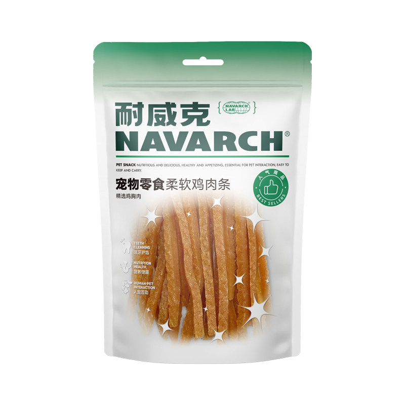 耐威克狗狗宠物零食柔软鸡肉条贵宾幼犬成犬小型犬通用鸡胸肉