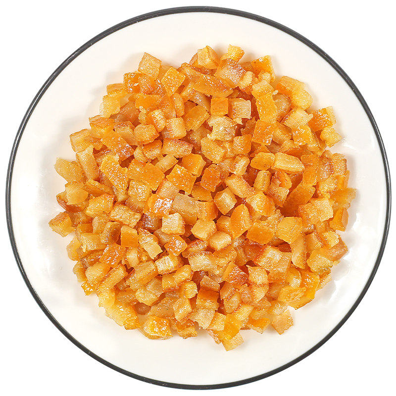 糖渍橙皮丁橘皮丁陈皮桔皮桔丁月饼馅料阿胶糕烘焙专用橘丁橙子粒