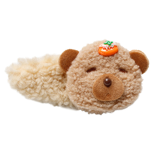 秋冬毛绒可爱卡通小狗兔子发夹侧边刘海夹发卡大号碎发bb夹发饰品