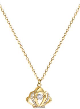 日韩微镶灵动皇冠项链女锁骨链潮