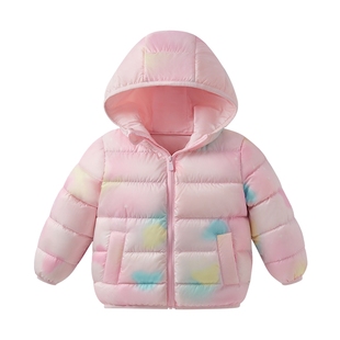 [抑菌绒]女童轻薄羽绒服儿童秋冬外套小宝宝甜美冬装男童保暖防风