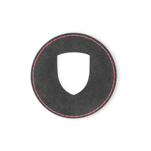 适用14-24款保时捷新Macan翻毛皮方向盘标贴车内饰用品改装饰配件