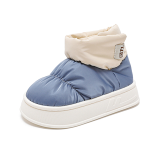 回力儿童棉拖鞋高帮男童室内鞋冬季新款包跟女童加绒羽绒布家居鞋