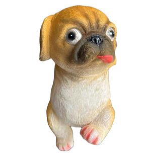 可爱小狗小猪花园装饰摆件庭院阳台吊篮盆鱼缸电脑显示屏趴缸挂件